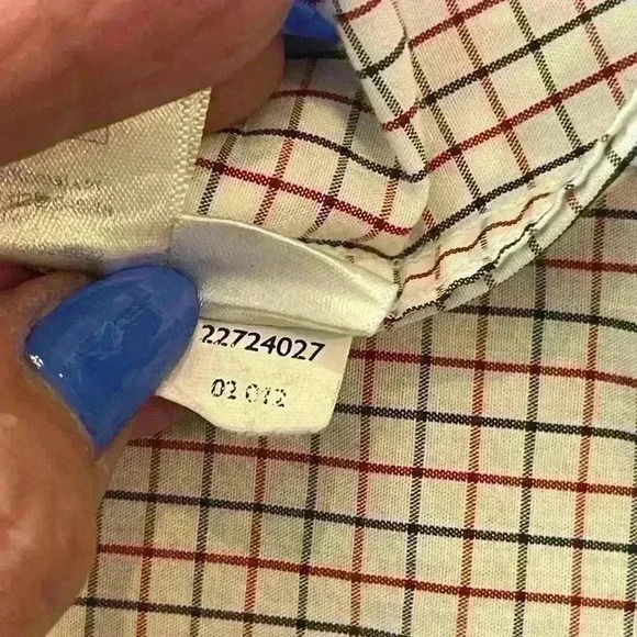 Brooks Brothers 346 Like New Size Large Button Down Colors Navy/Red/White - Picture 7 of 16